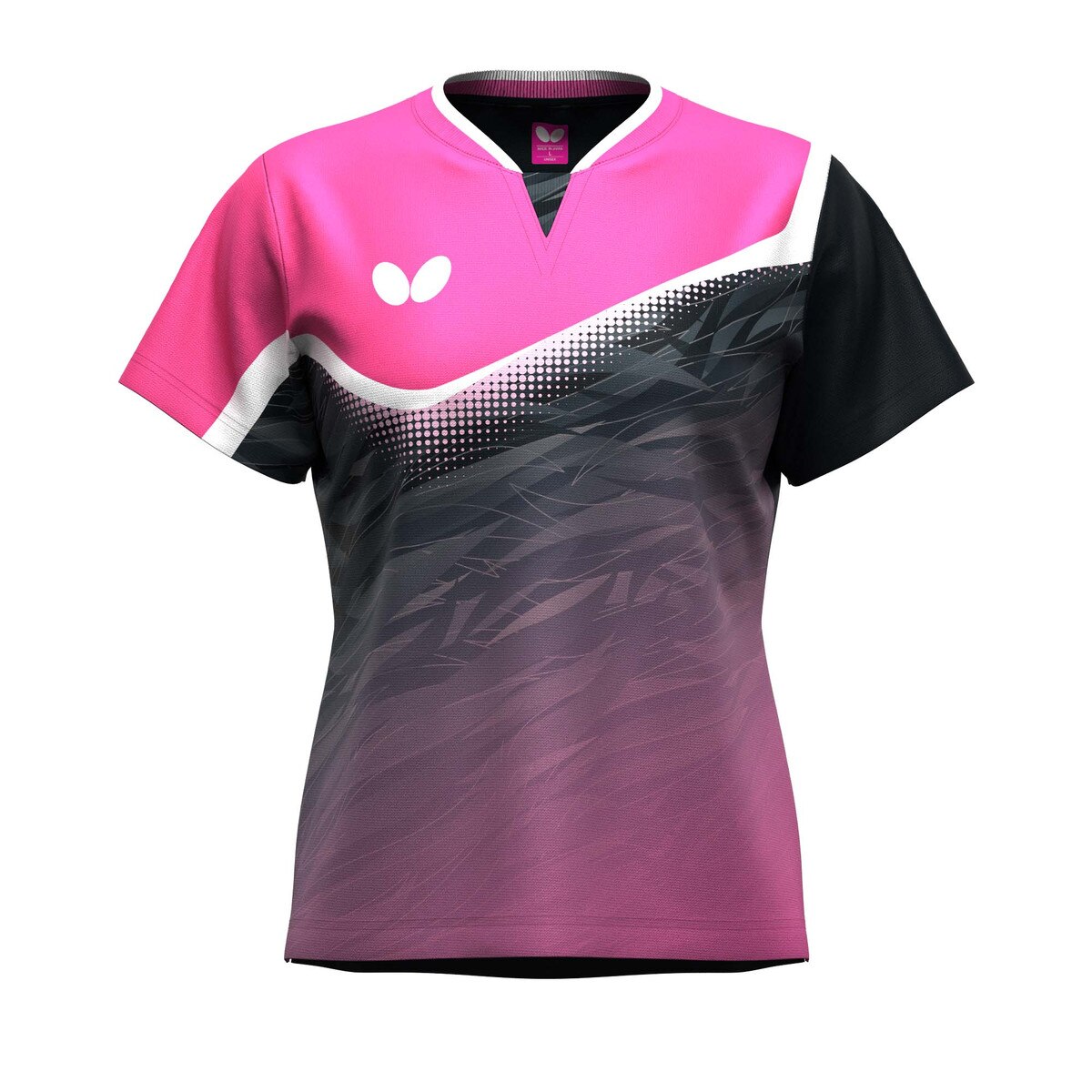 Butterfly Laulie Lady Table Tennis Shirt - Rose - Front